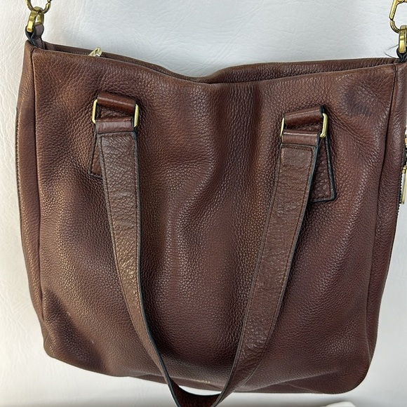 Fossil Brown Pebbled Leather Shoulder Bag - Picture 3 of 11